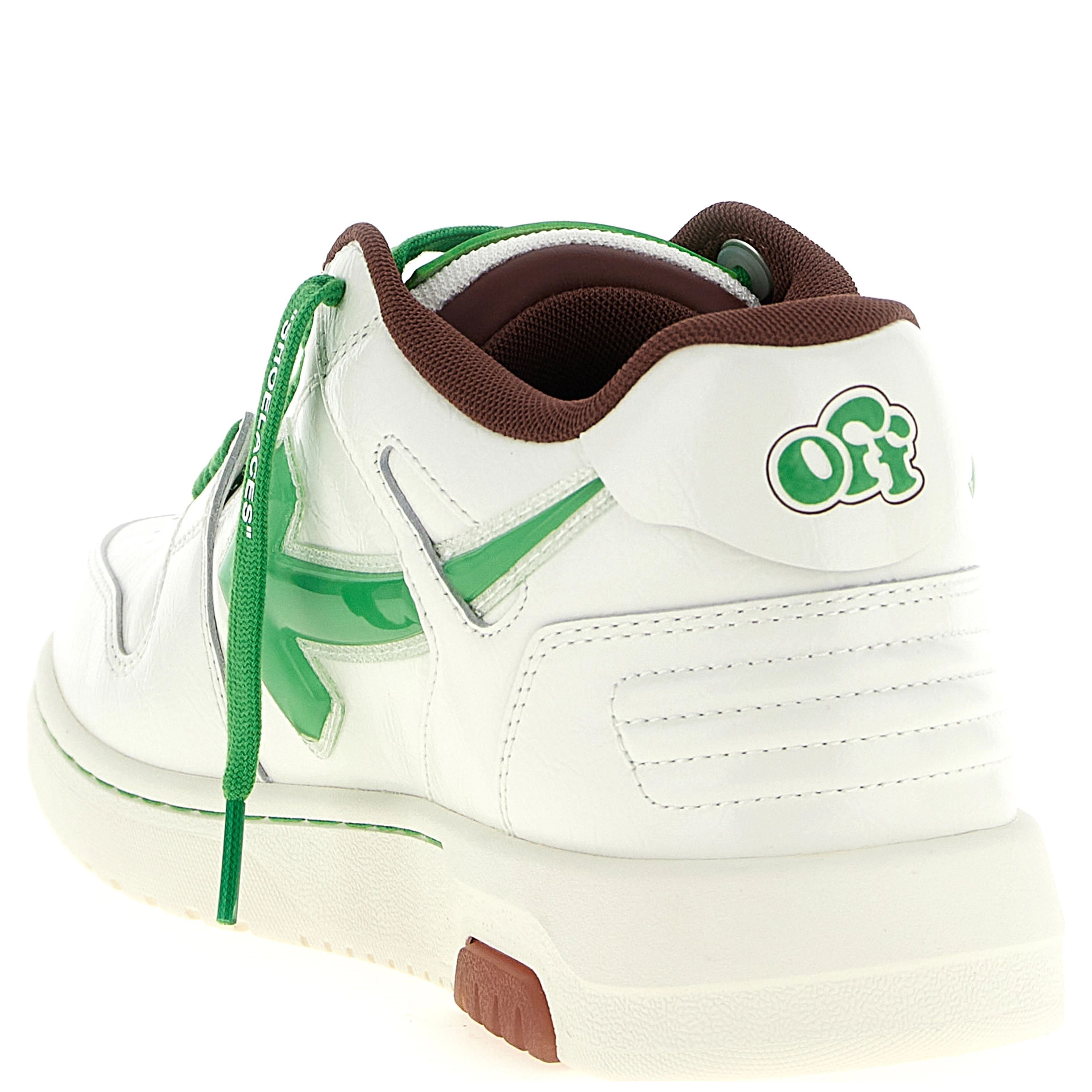 Bicolor Leather Athletic Sneakers