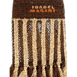 Brown Raffia Shoulder Bag