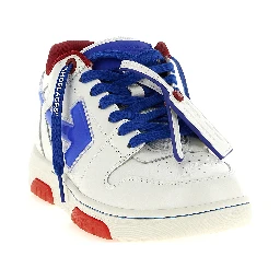 Blue Leather Athletic Sneakers