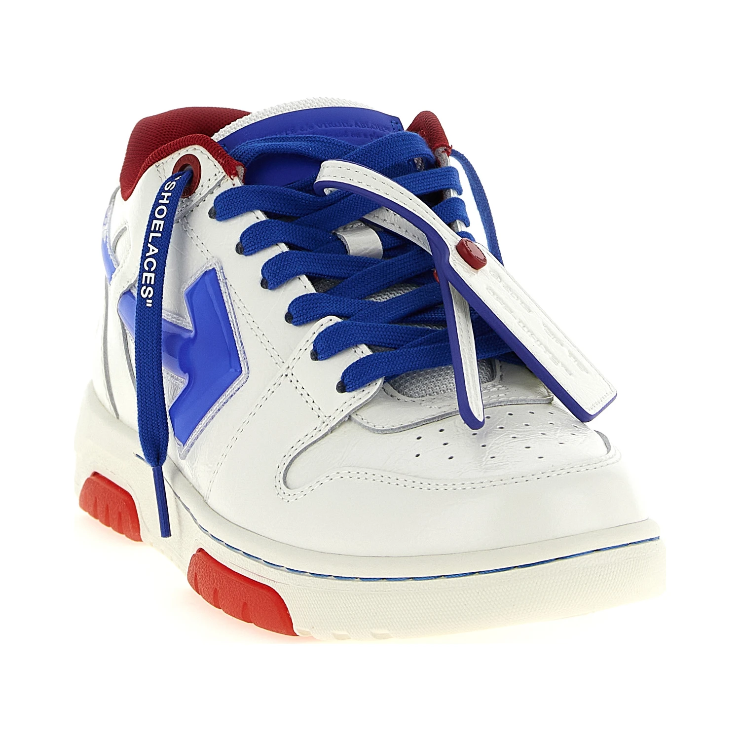 Blue Leather Athletic Sneakers