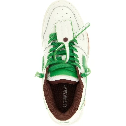 Bicolor Leather Athletic Sneakers