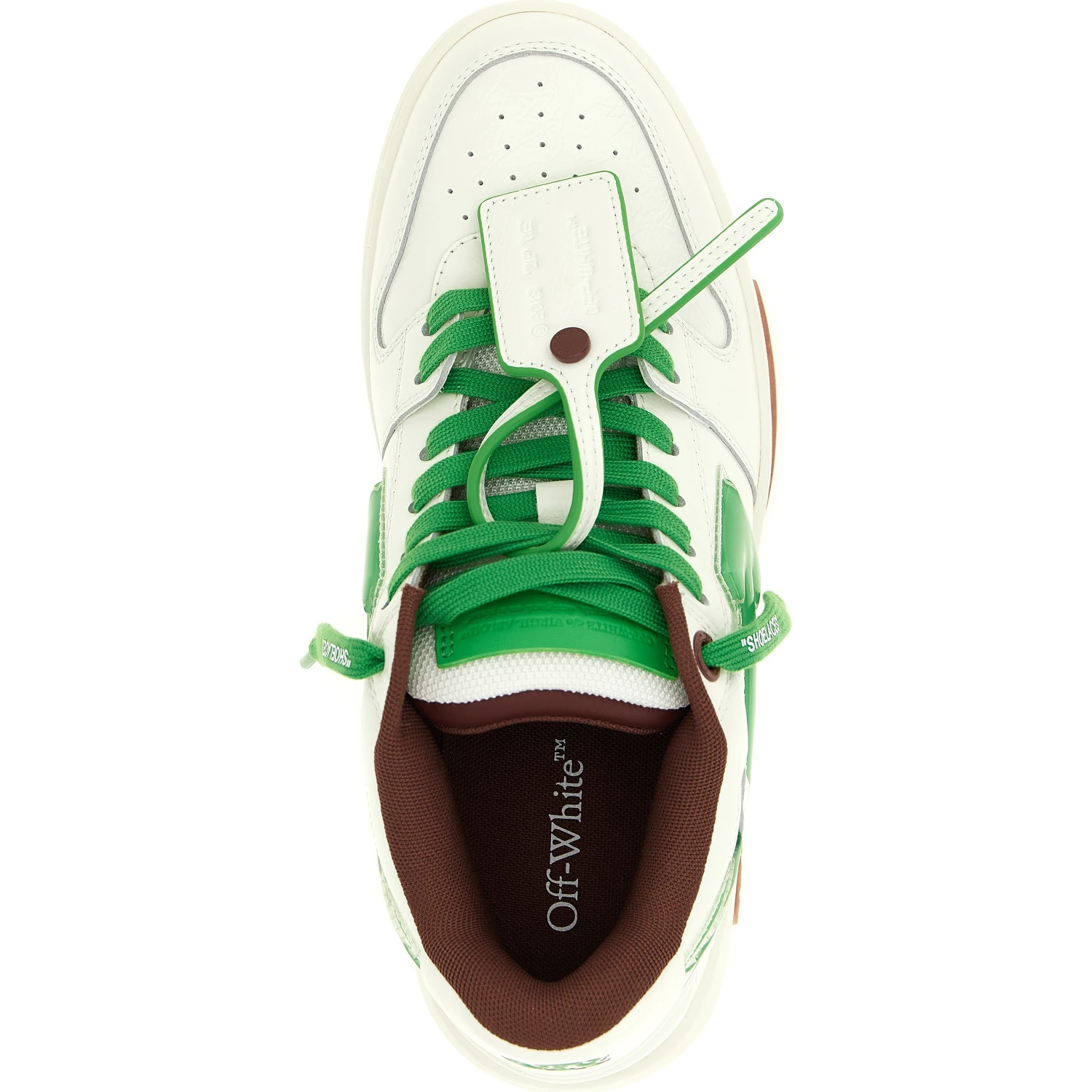 Bicolor Leather Athletic Sneakers