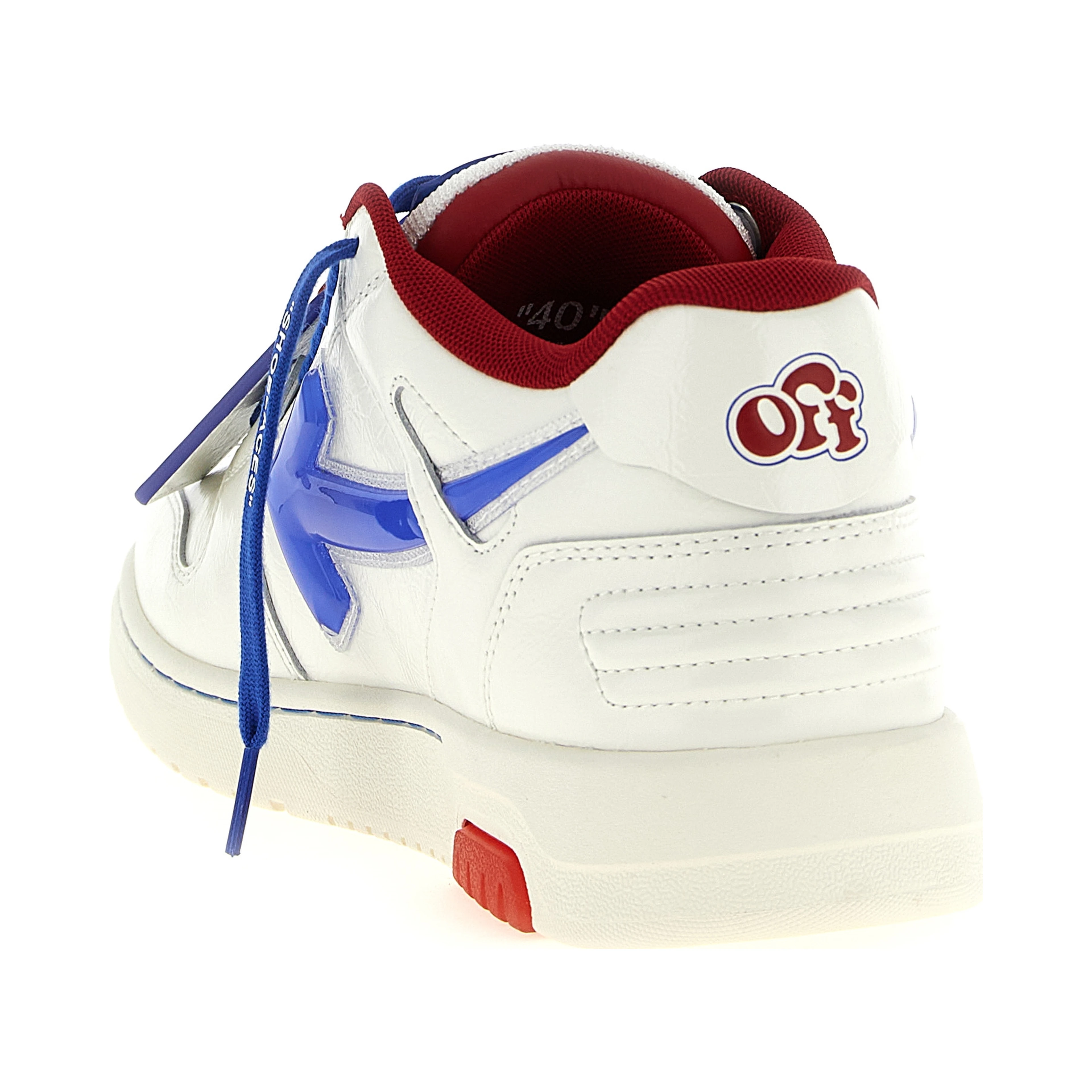 Blue Leather Athletic Sneakers