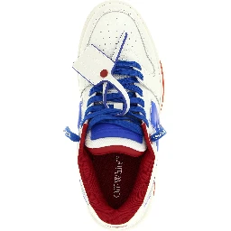 Blue Leather Athletic Sneakers