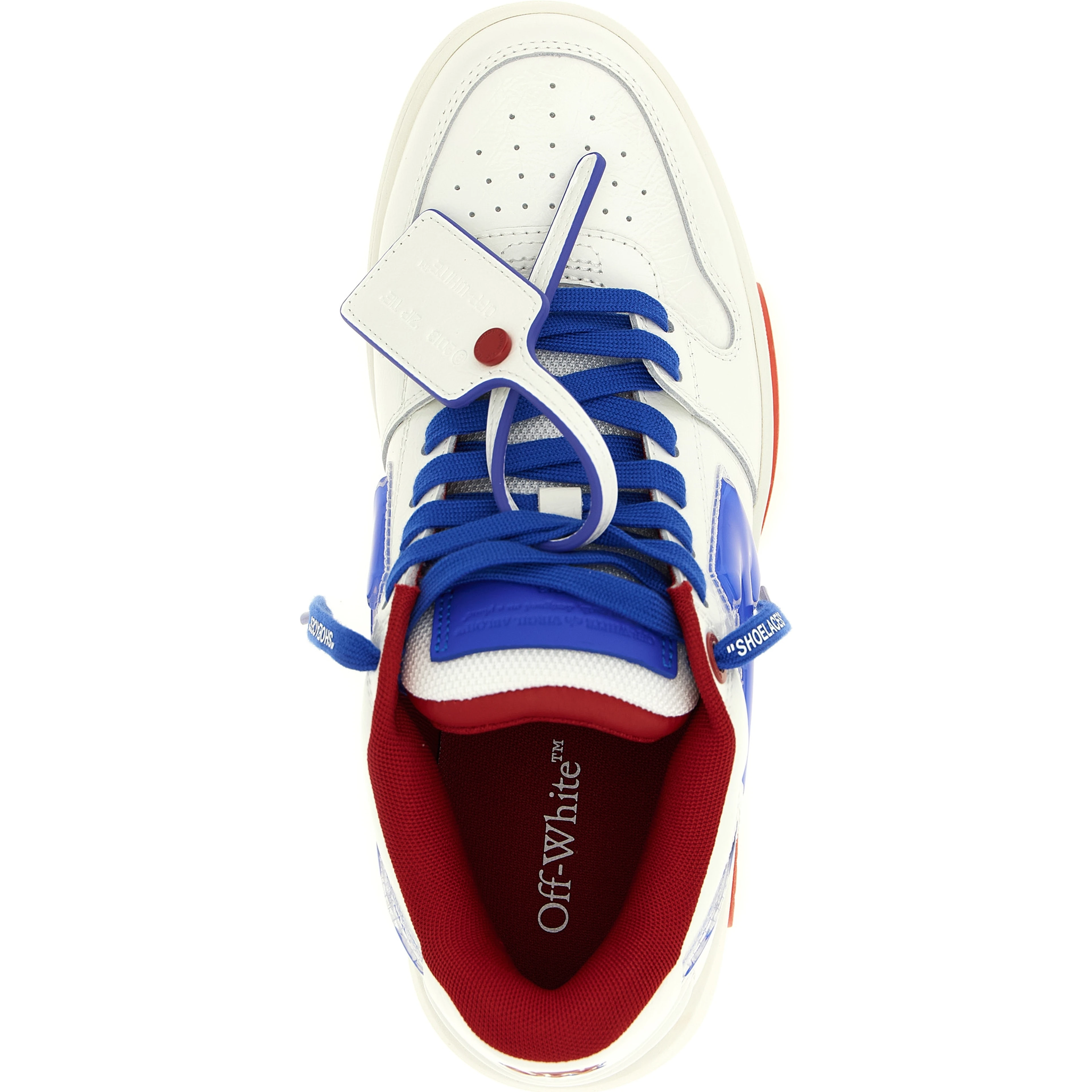 Blue Leather Athletic Sneakers
