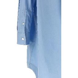 Blue Cotton Midi Dress