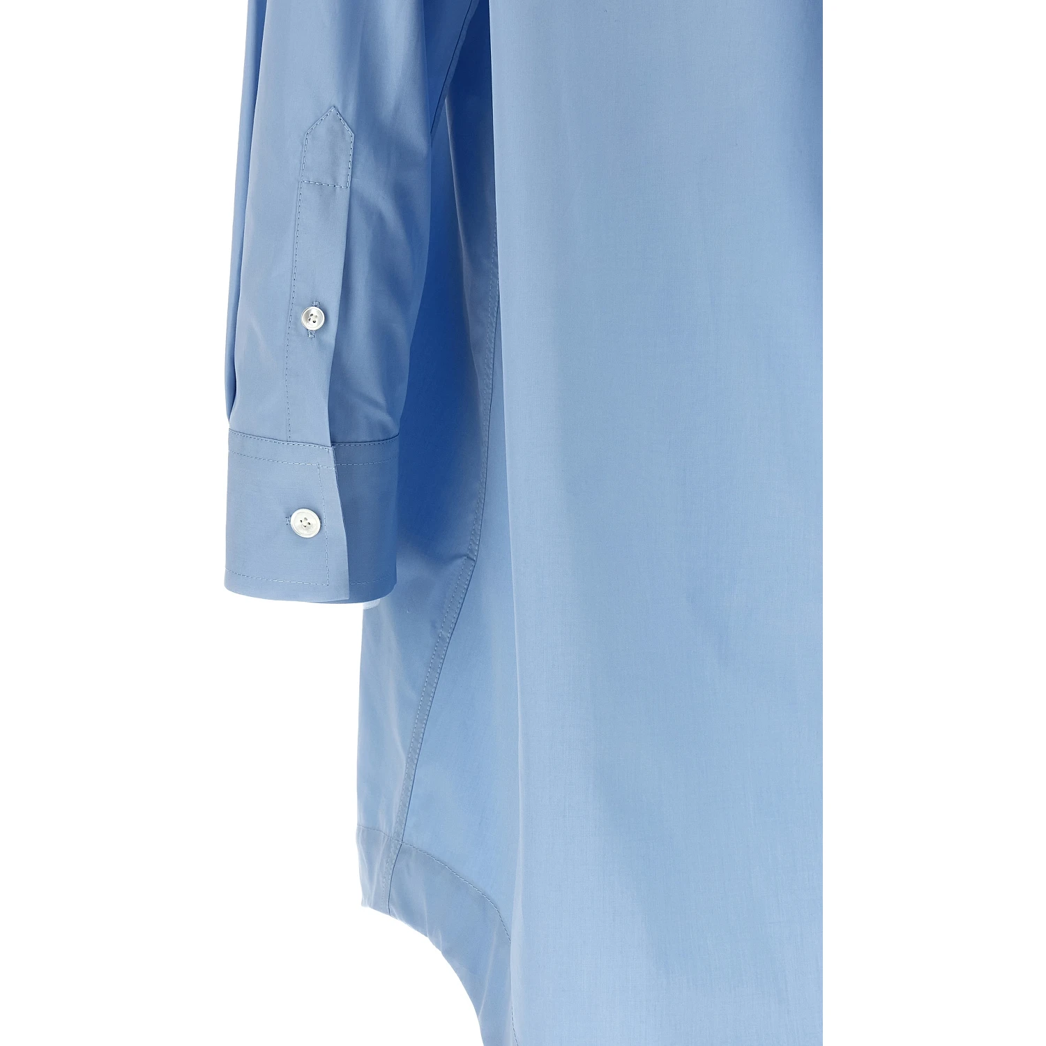 Blue Cotton Midi Dress