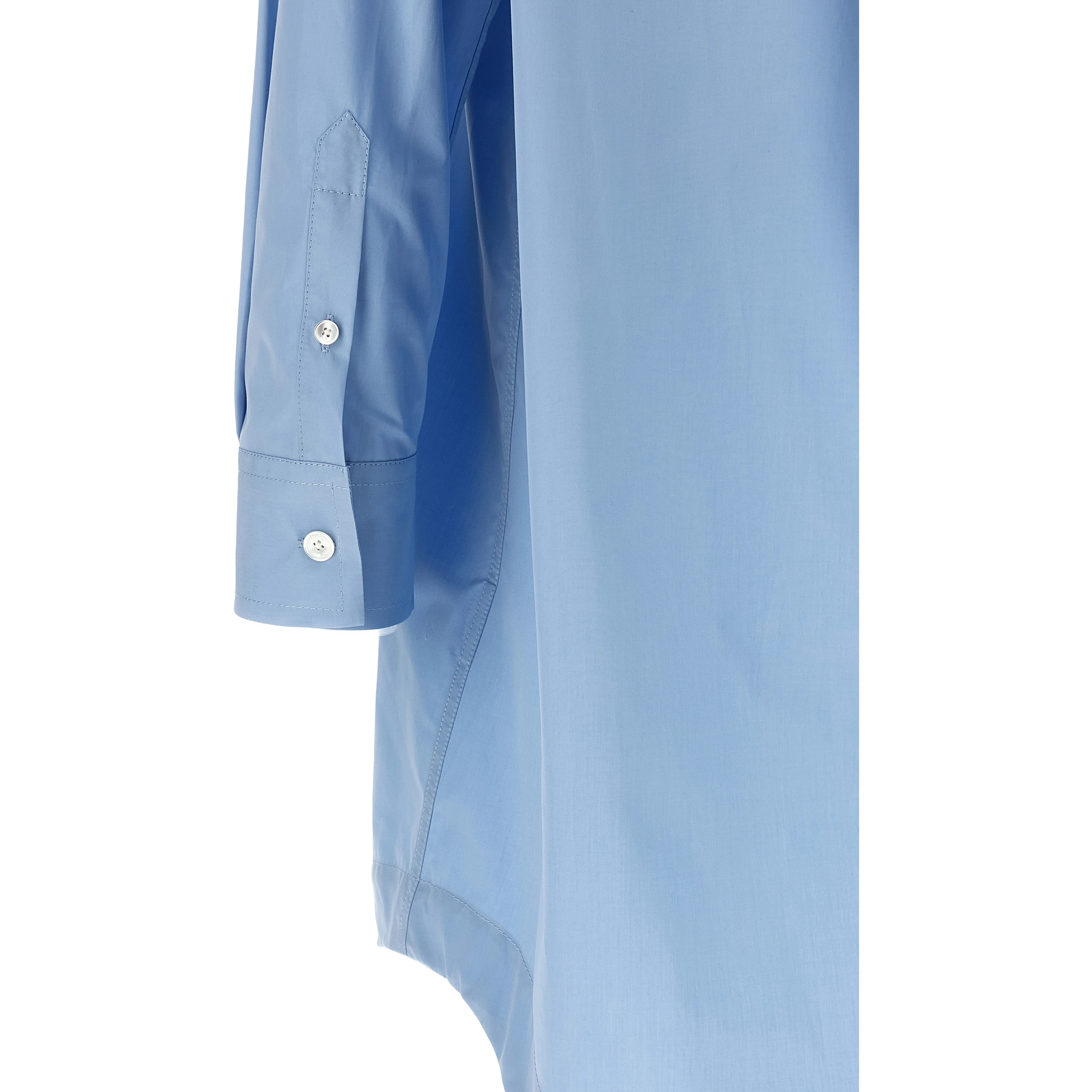 Blue Cotton Midi Dress
