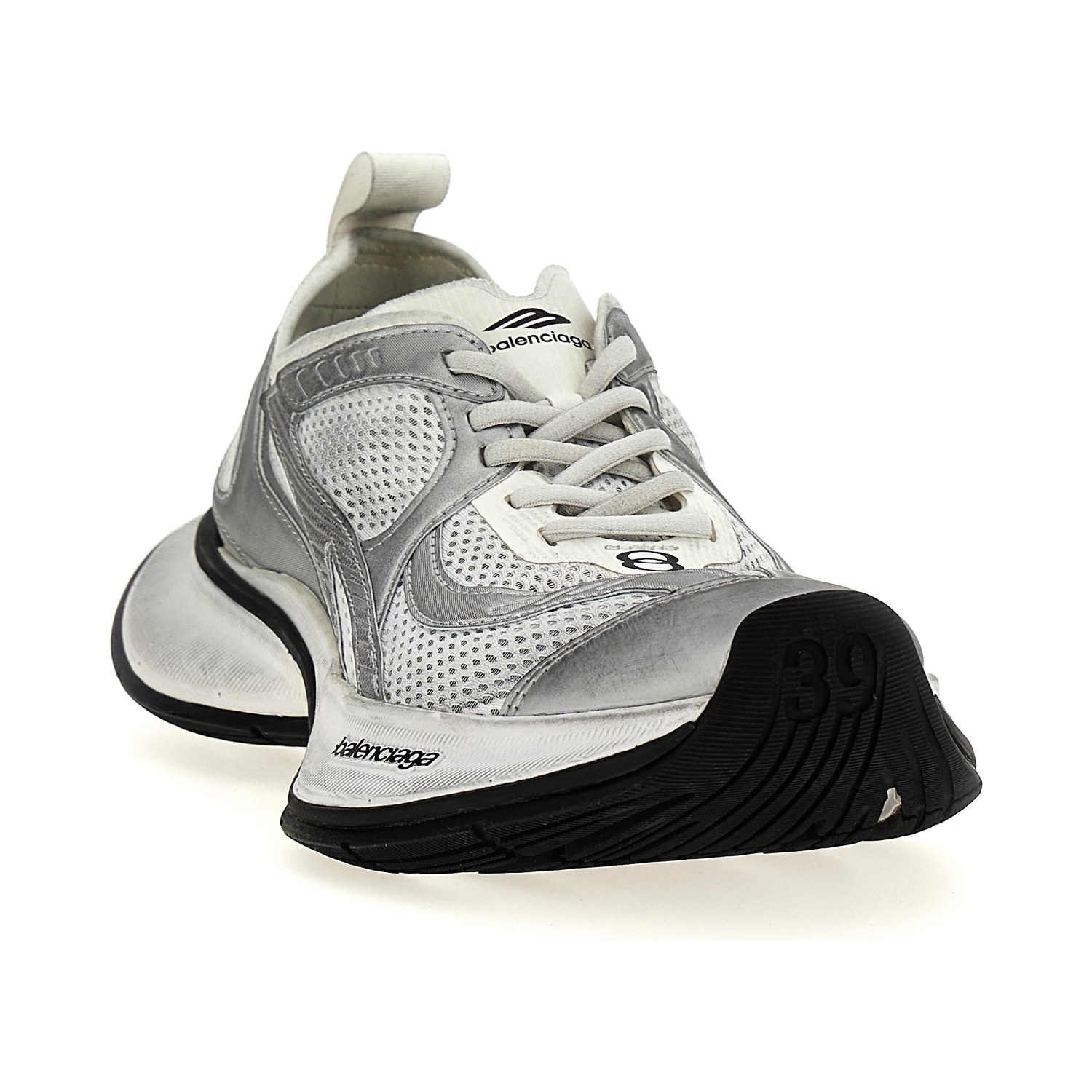 Gray Polyester Athletic Sneakers