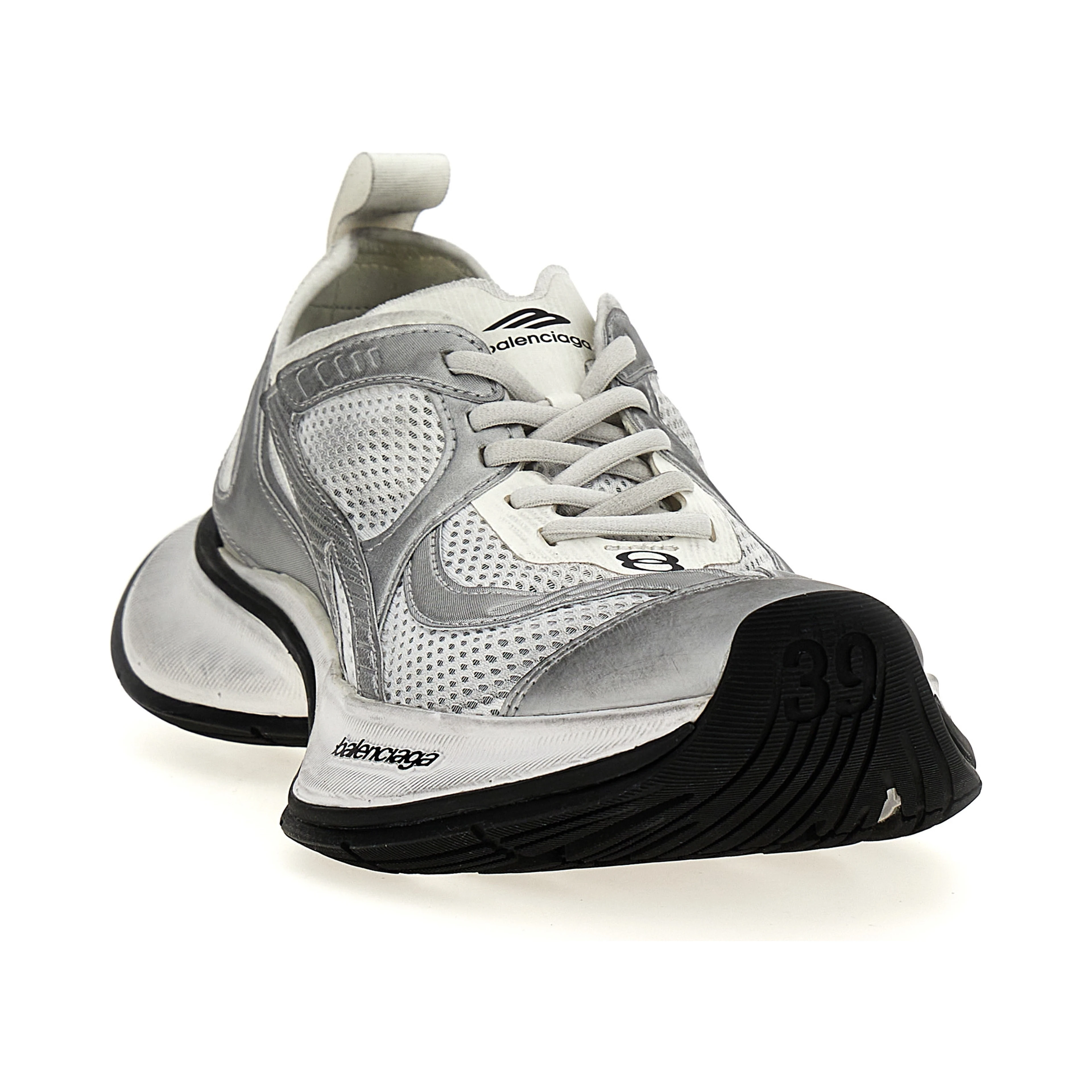 Gray Polyester Athletic Sneakers