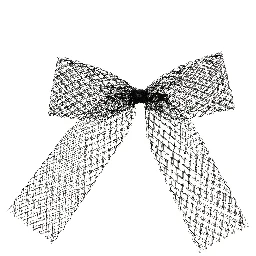 Black Polyester Hair Clip