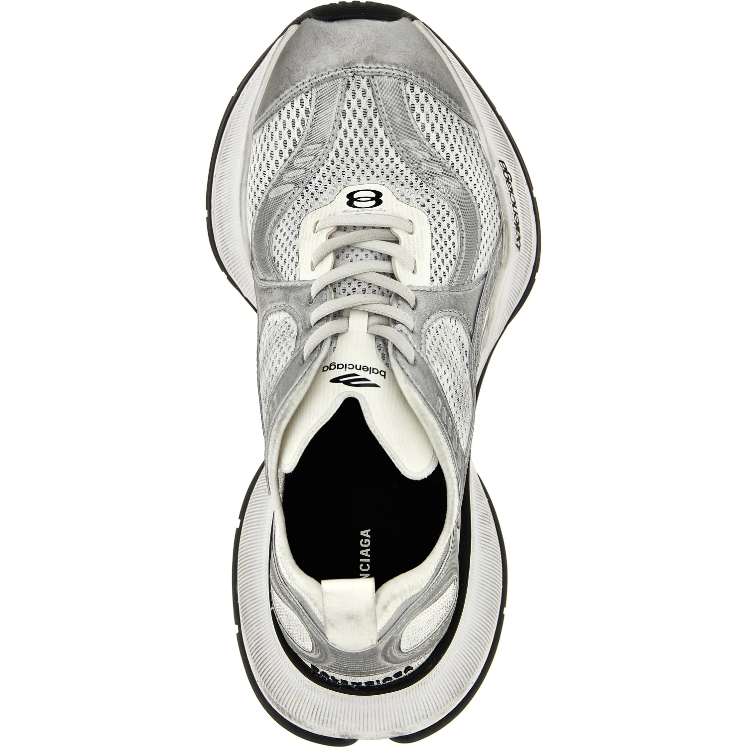 Gray Polyester Athletic Sneakers
