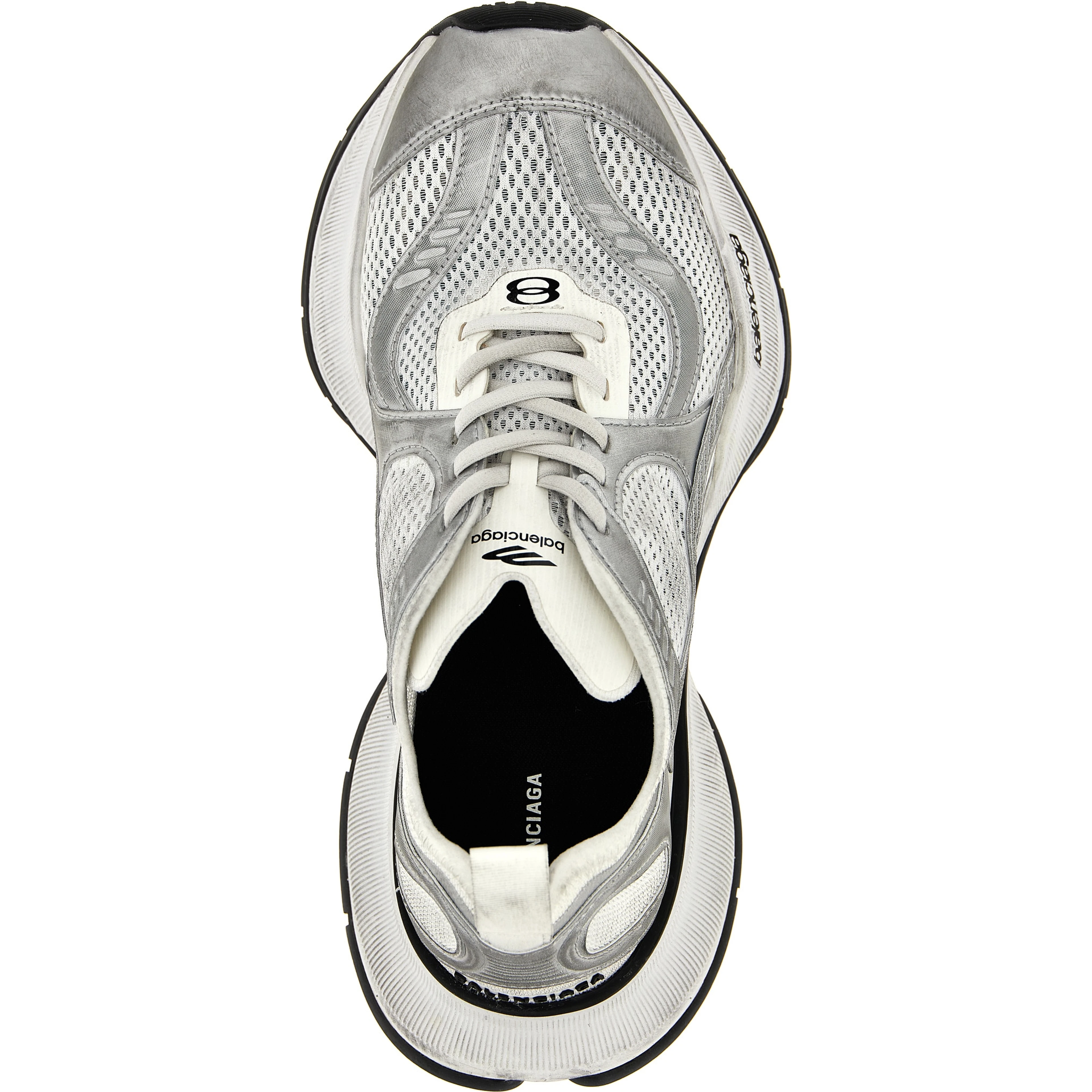 Gray Polyester Athletic Sneakers
