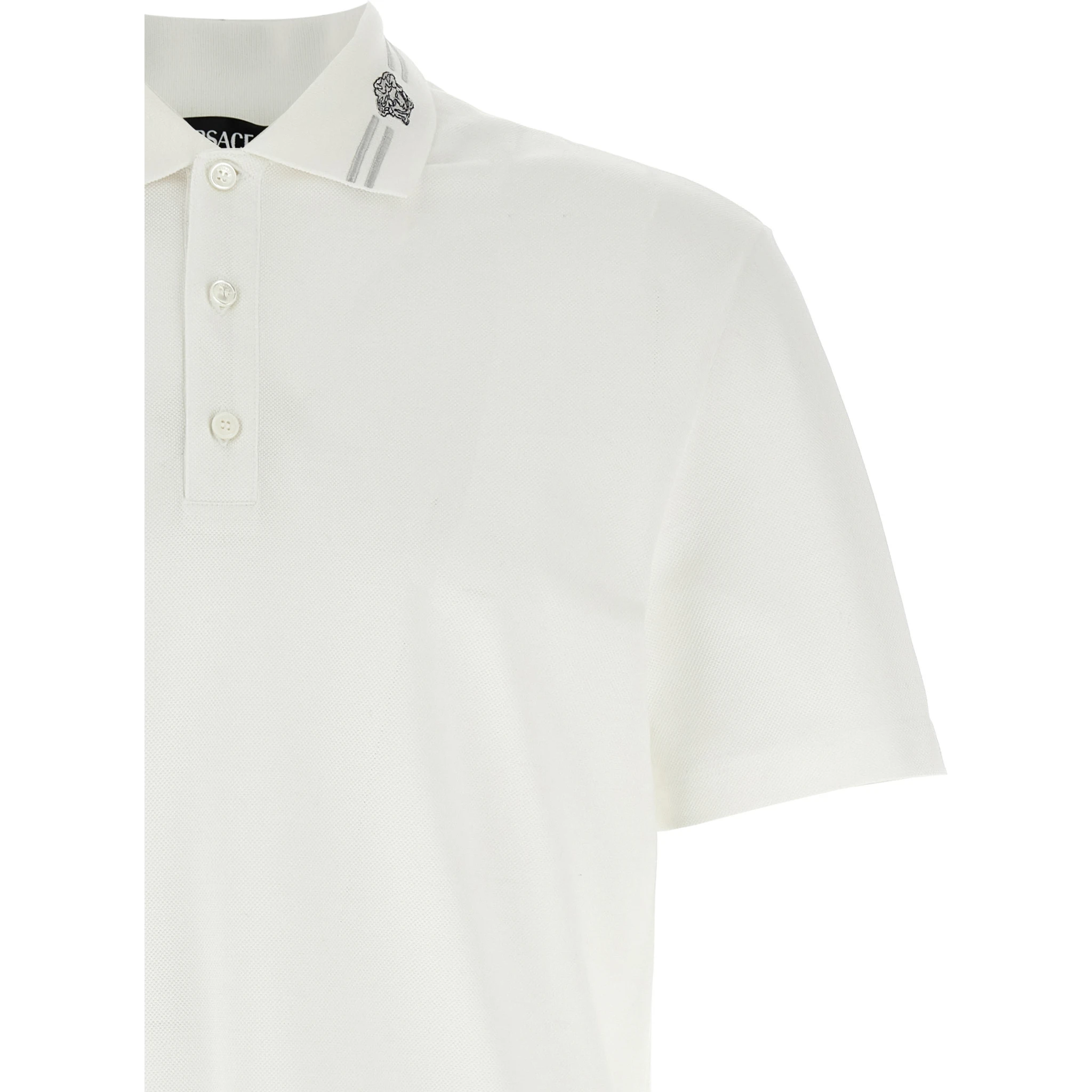 White Cotton Polo Shirt