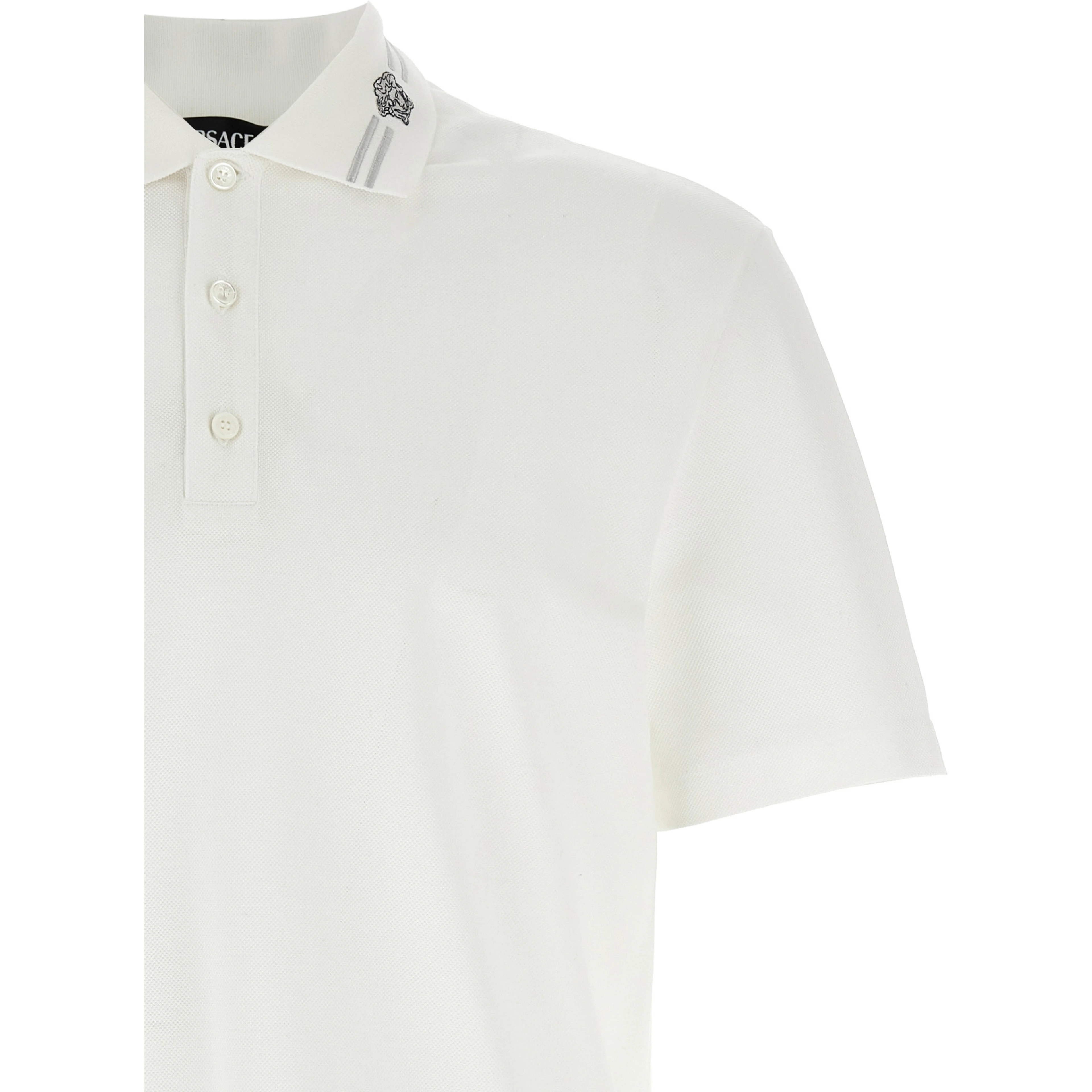 White Cotton Polo Shirt