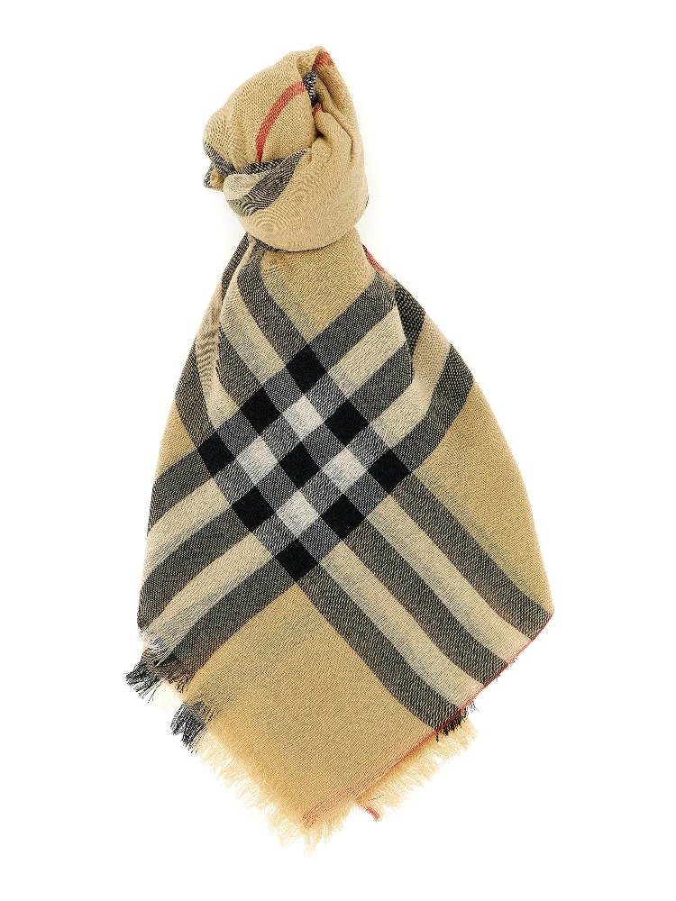 Beige Wool Scarf