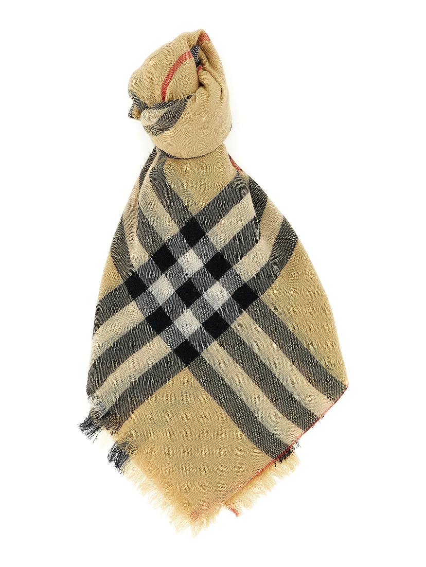 Beige Wool Scarf