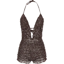 Brown Polyester Jumpsuit