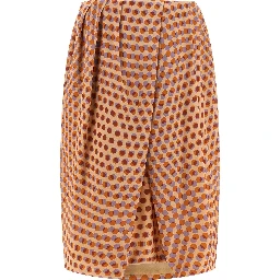 Multicolor Silk Midi Skirt