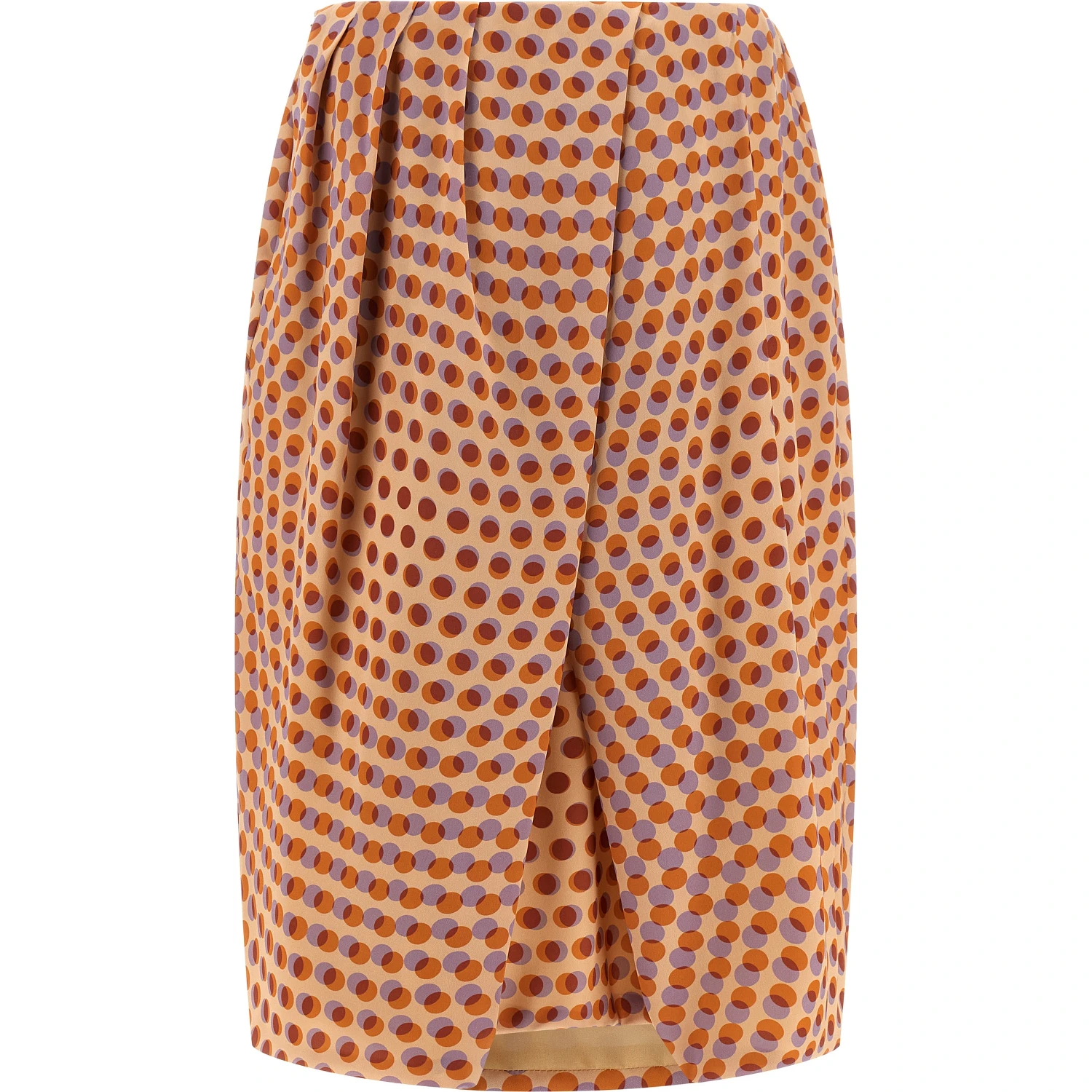 Multicolor Silk Midi Skirt