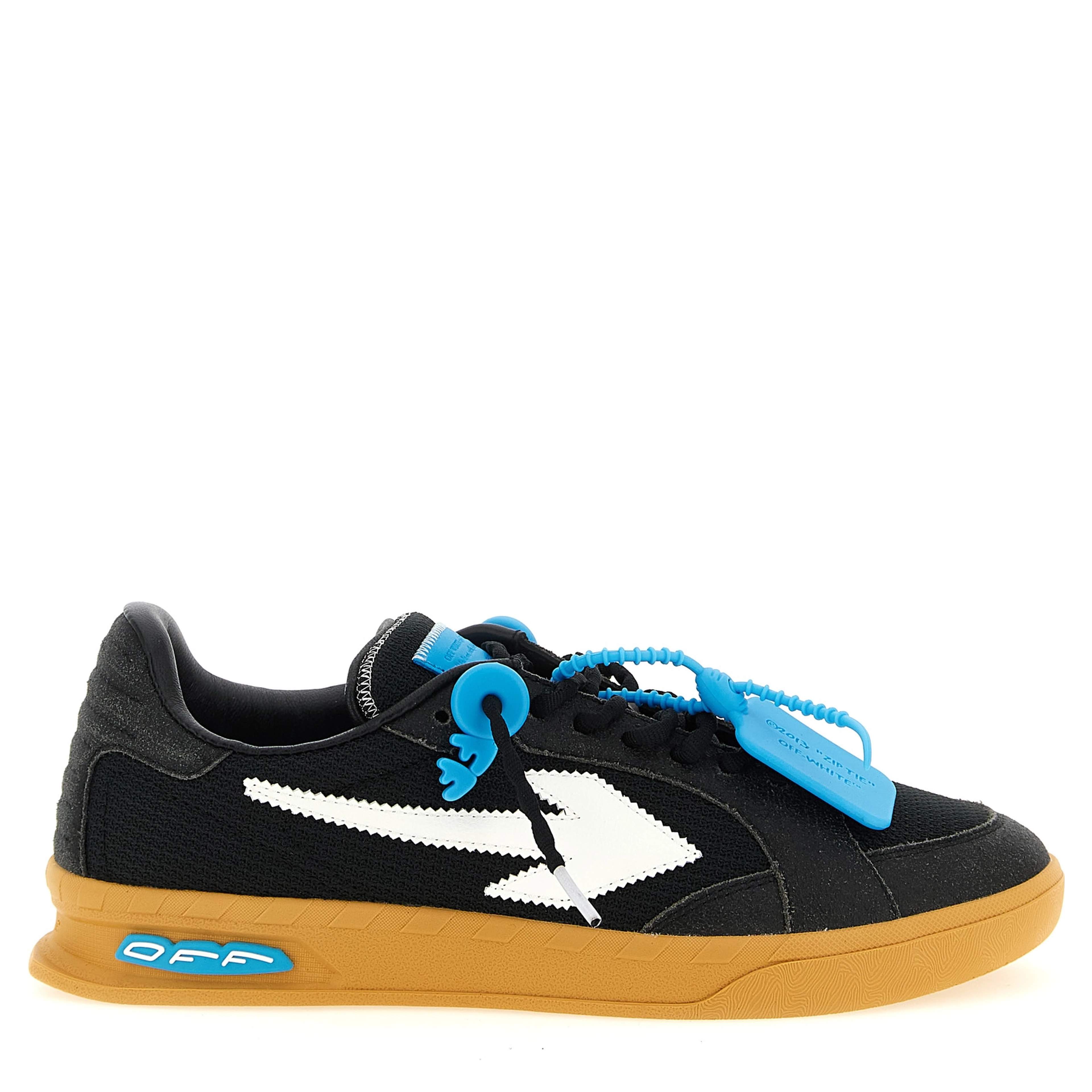 Black Polyester Athletic Sneakers
