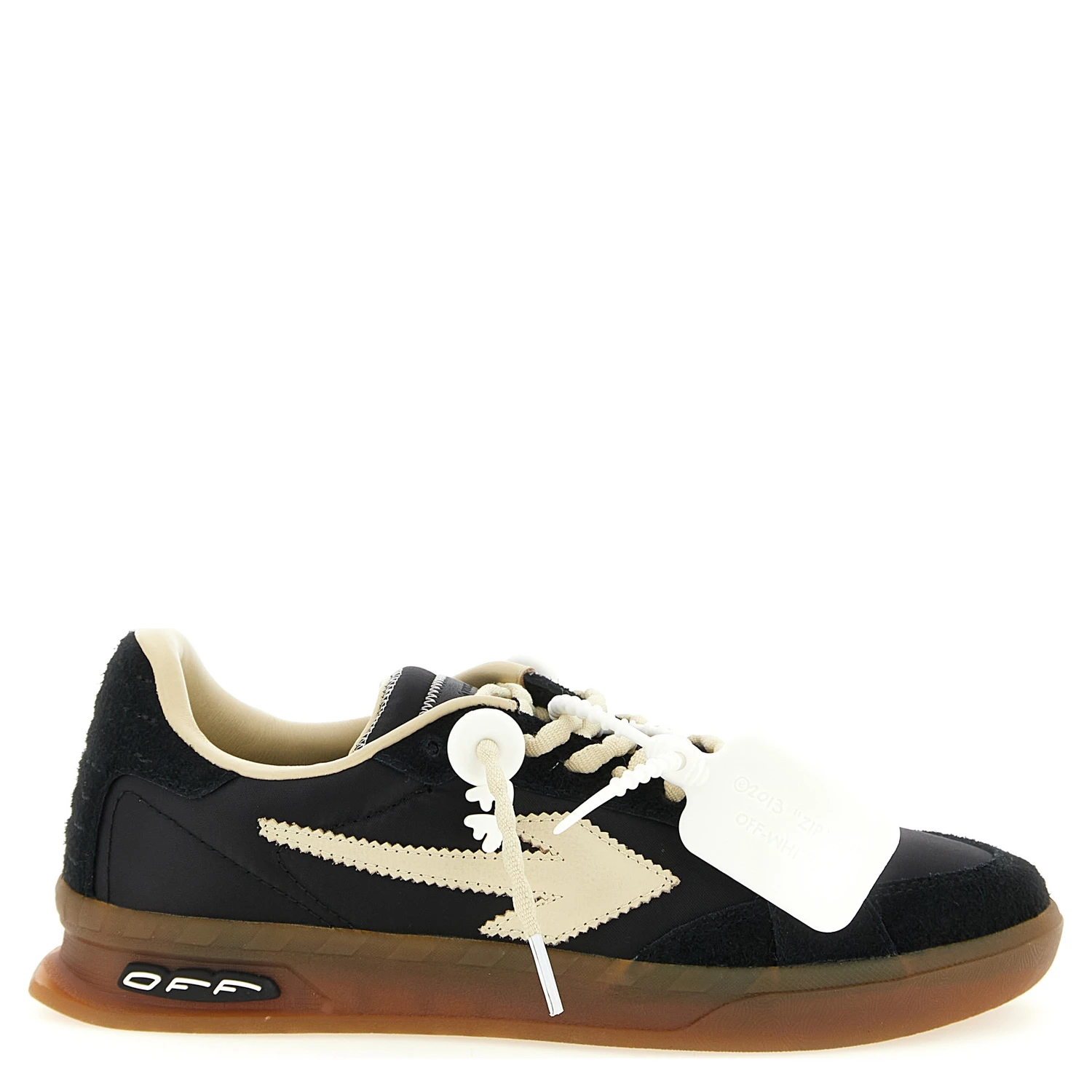 Black Nylon Athletic Sneakers