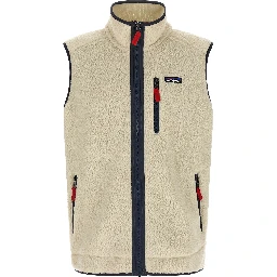 Beige Polyester Sleeveless Jacket
