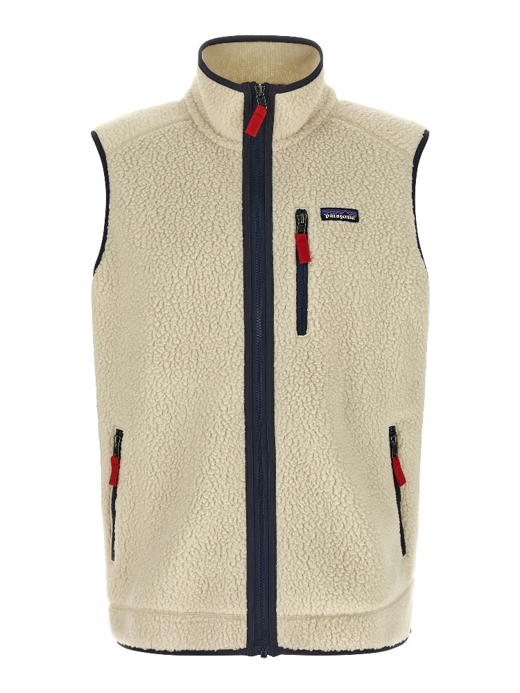 Beige Polyester Sleeveless Jacket