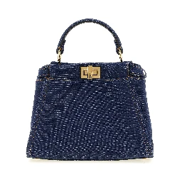 Blue Cotton Handbag