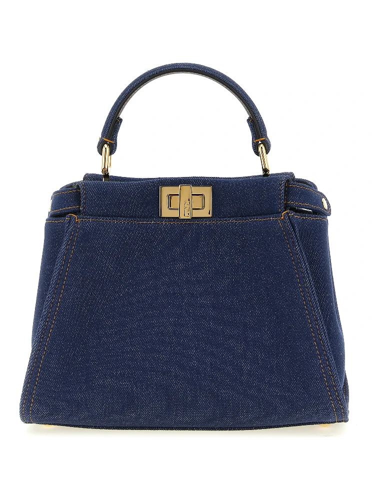 Blue Cotton Handbag