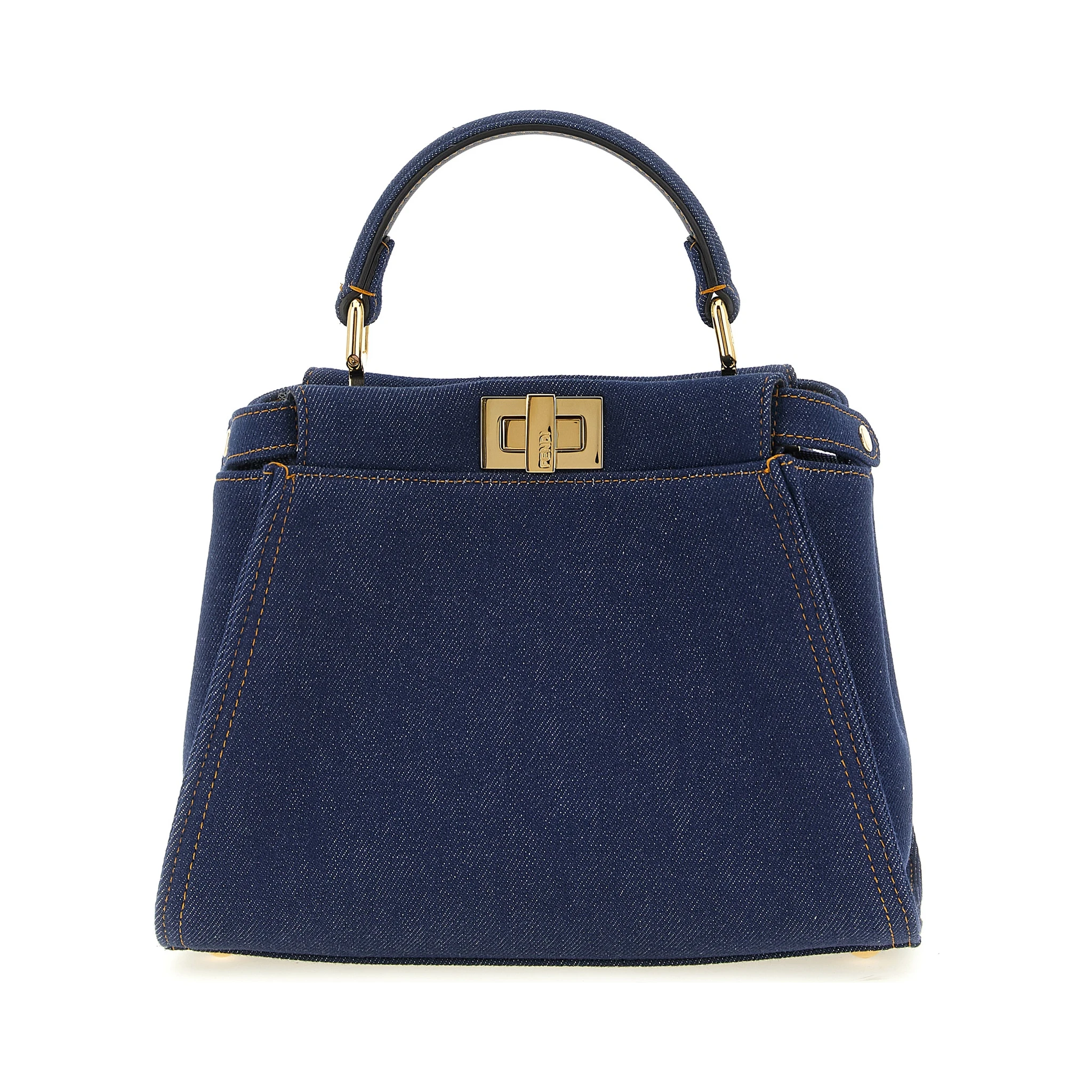 Blue Cotton Handbag