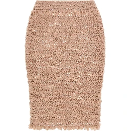 Multicolor Polyester Midi Skirt