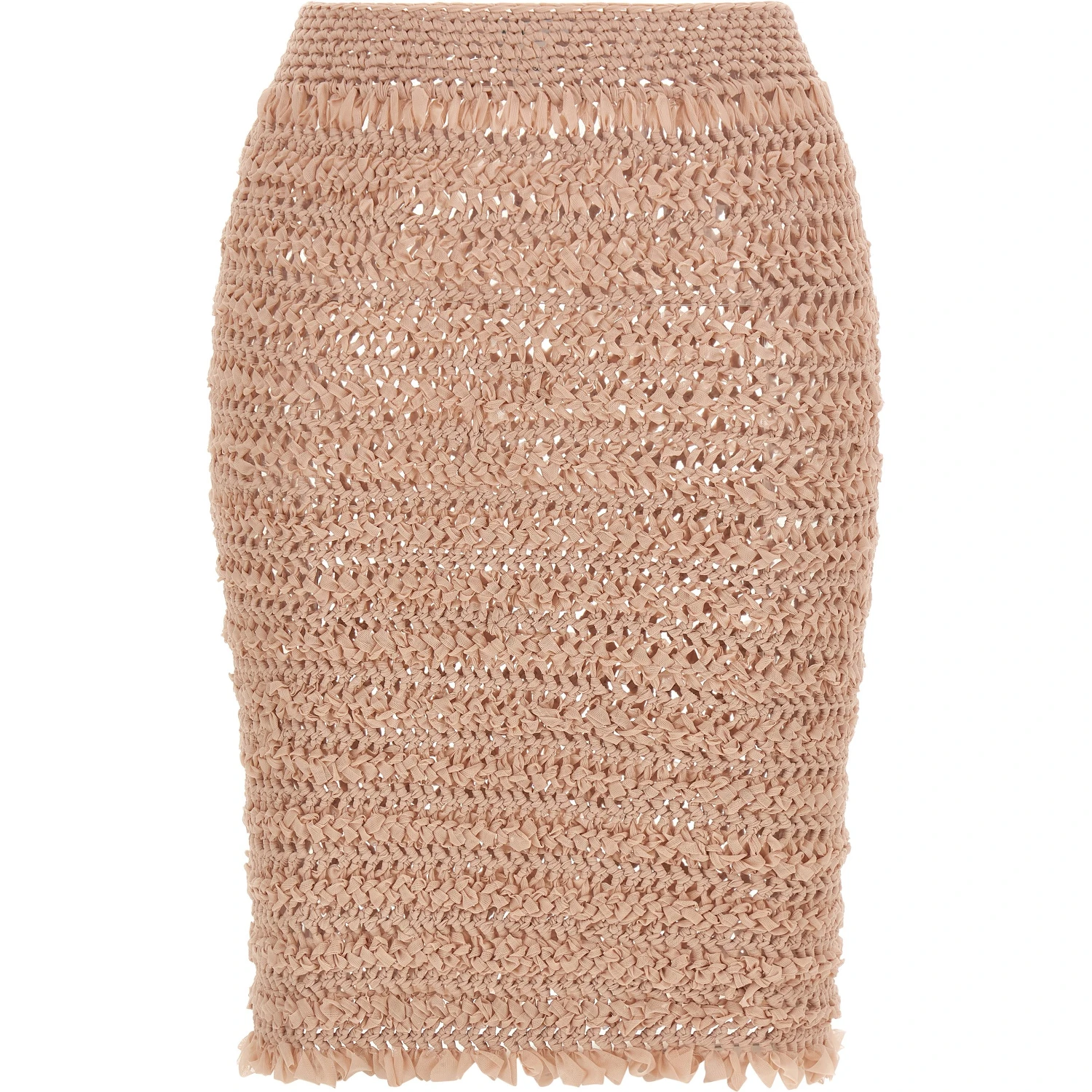 Multicolor Polyester Midi Skirt