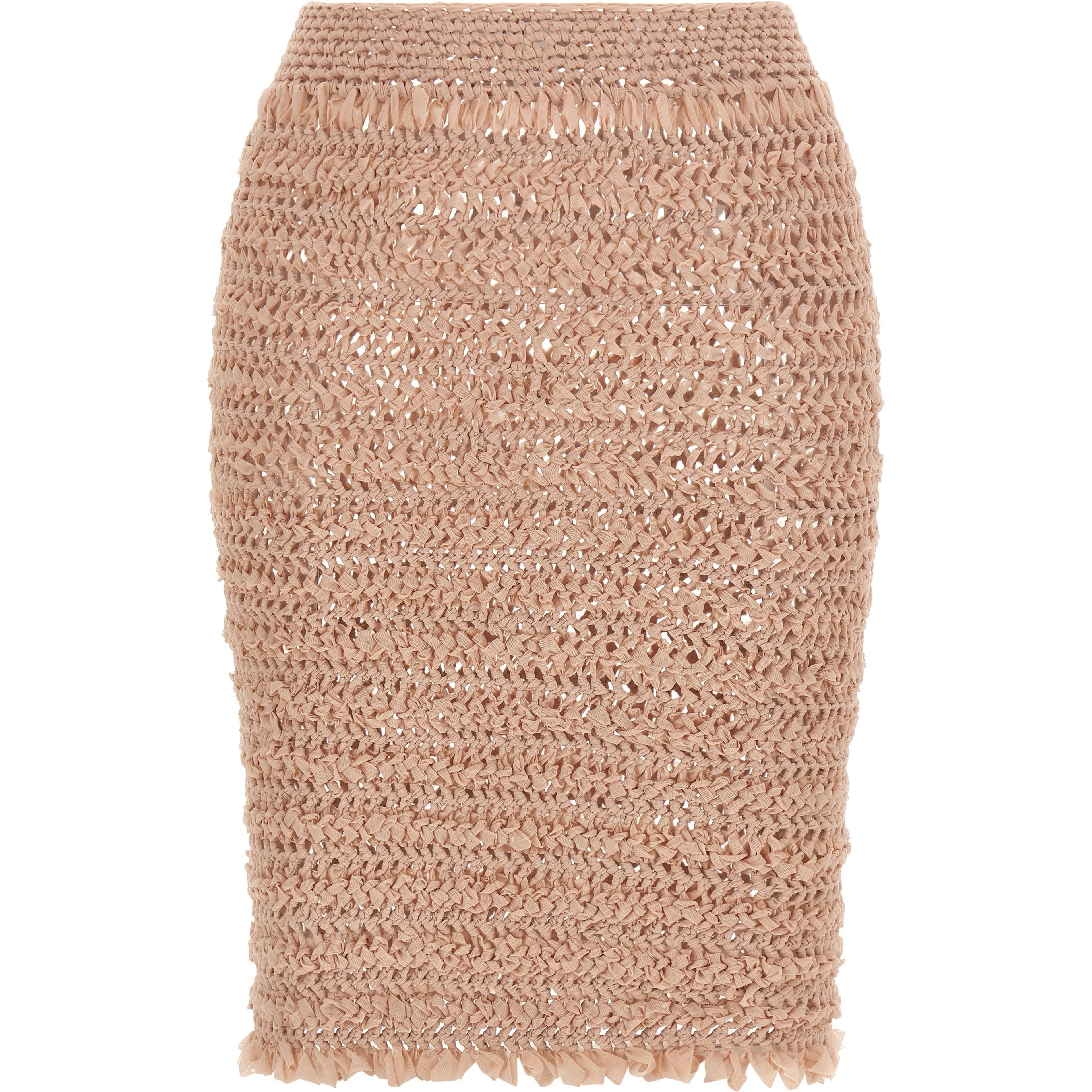 Multicolor Polyester Midi Skirt