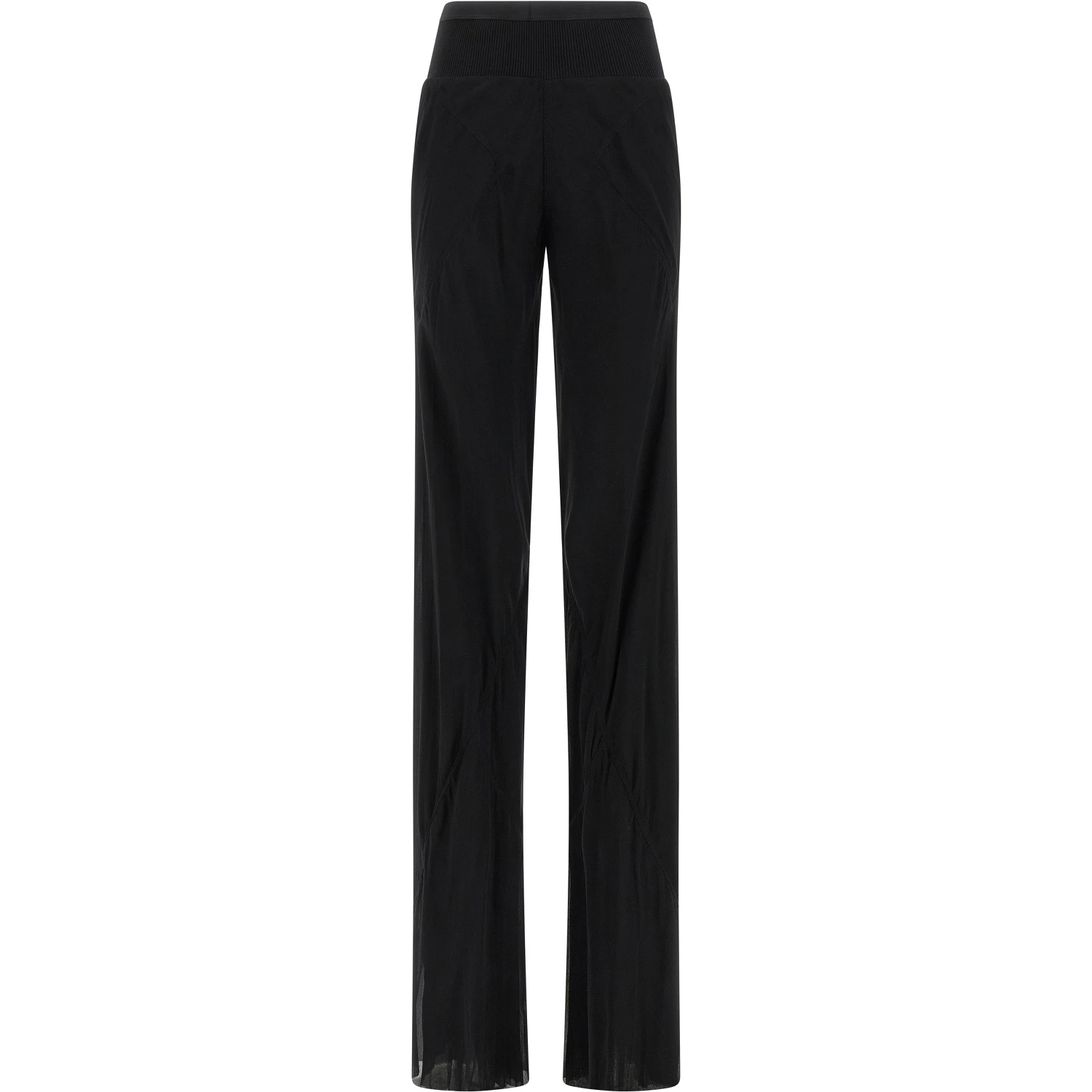 Black Silk Flared Pants
