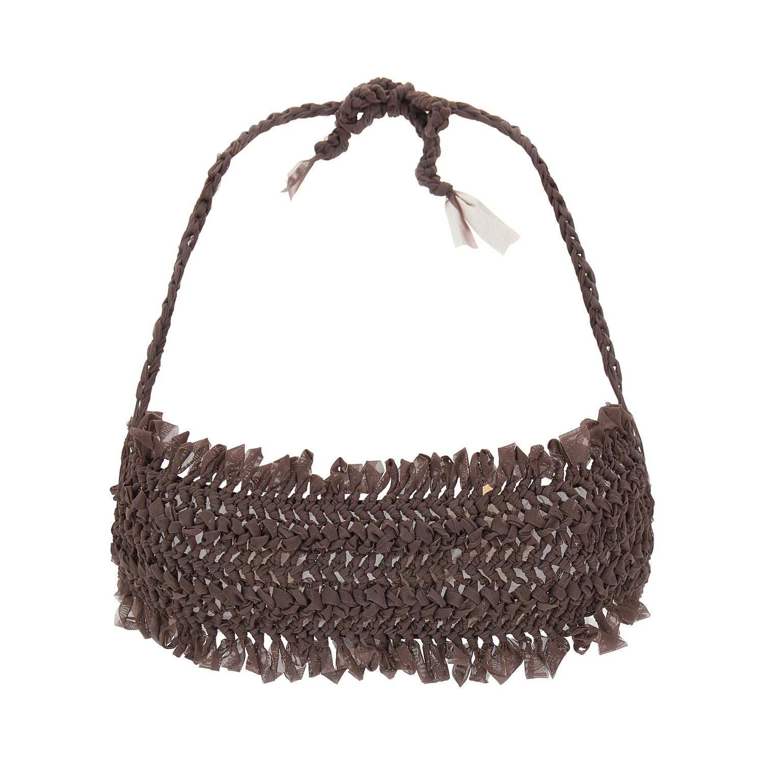 Brown Polyester Bikini