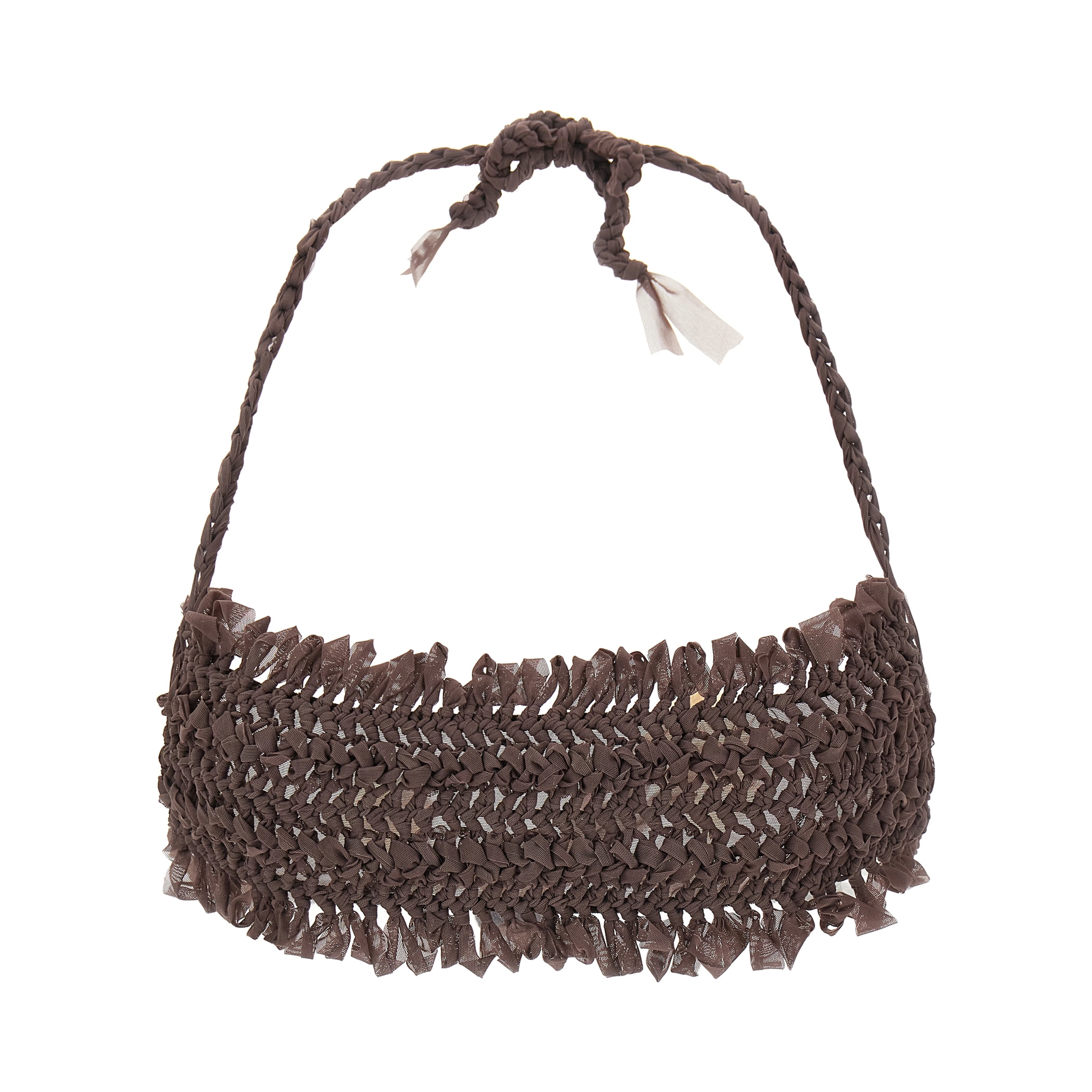Brown Polyester Bikini