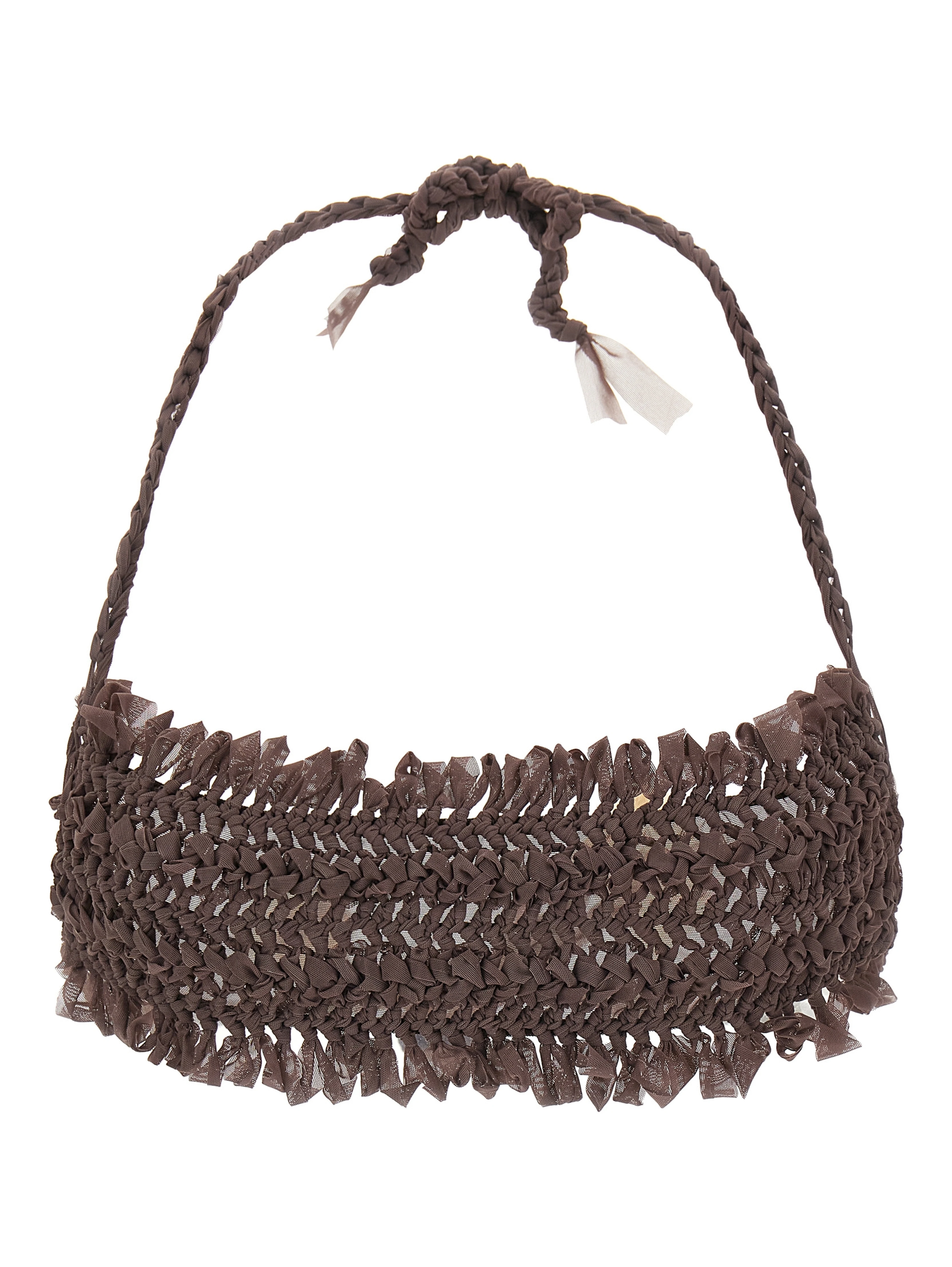 Brown Polyester Bikini