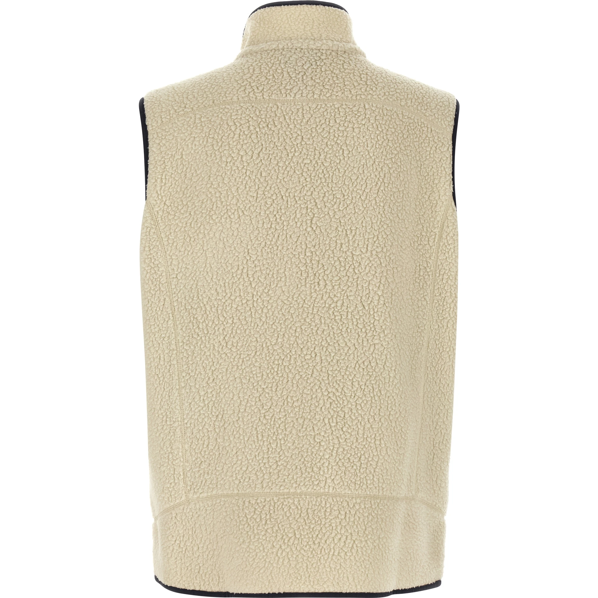 Beige Polyester Sleeveless Jacket