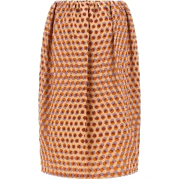 Multicolor Silk Midi Skirt