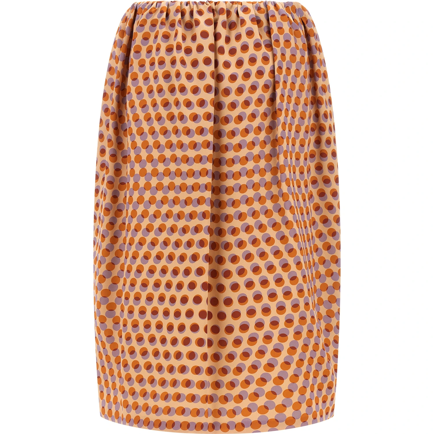 Multicolor Silk Midi Skirt