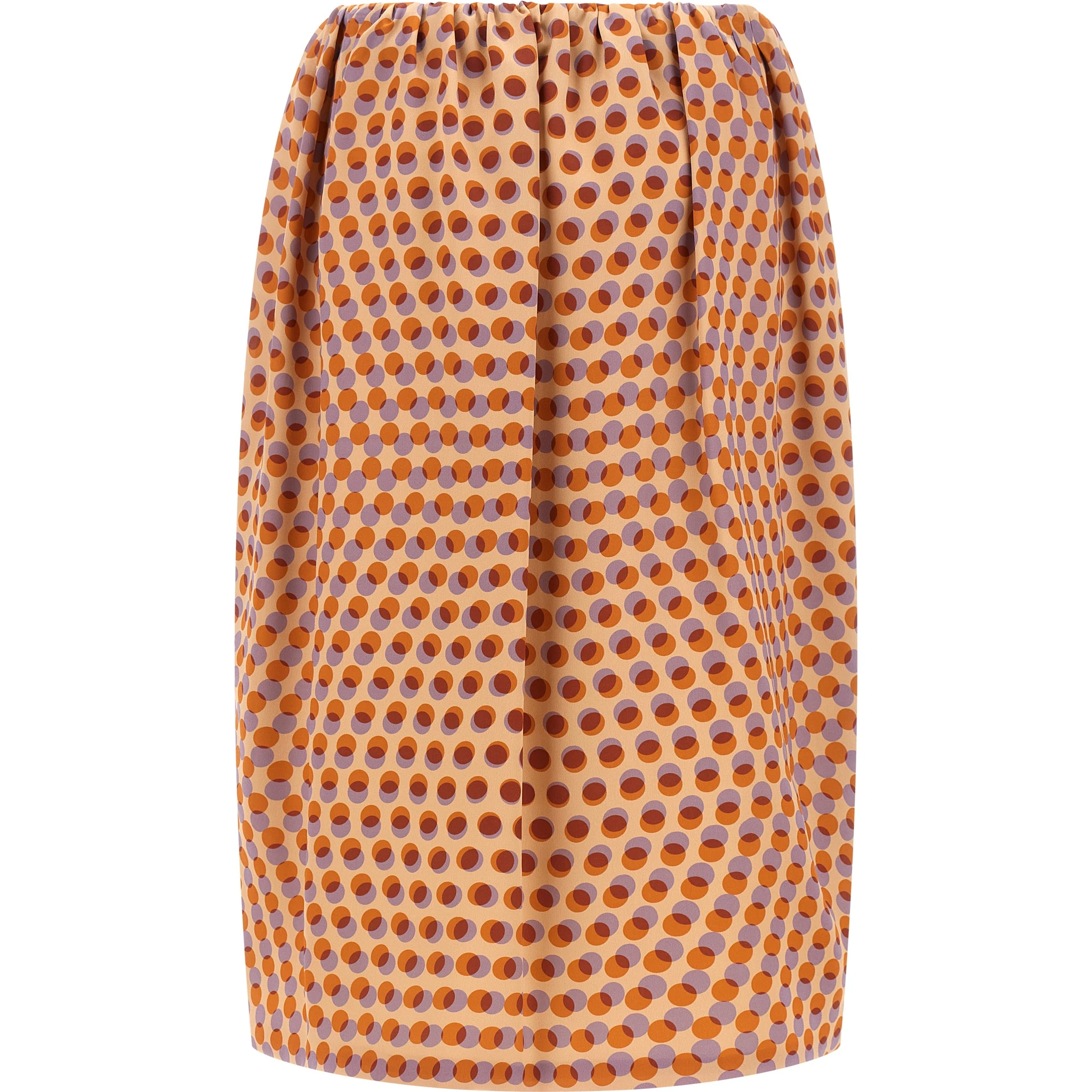 Multicolor Silk Midi Skirt