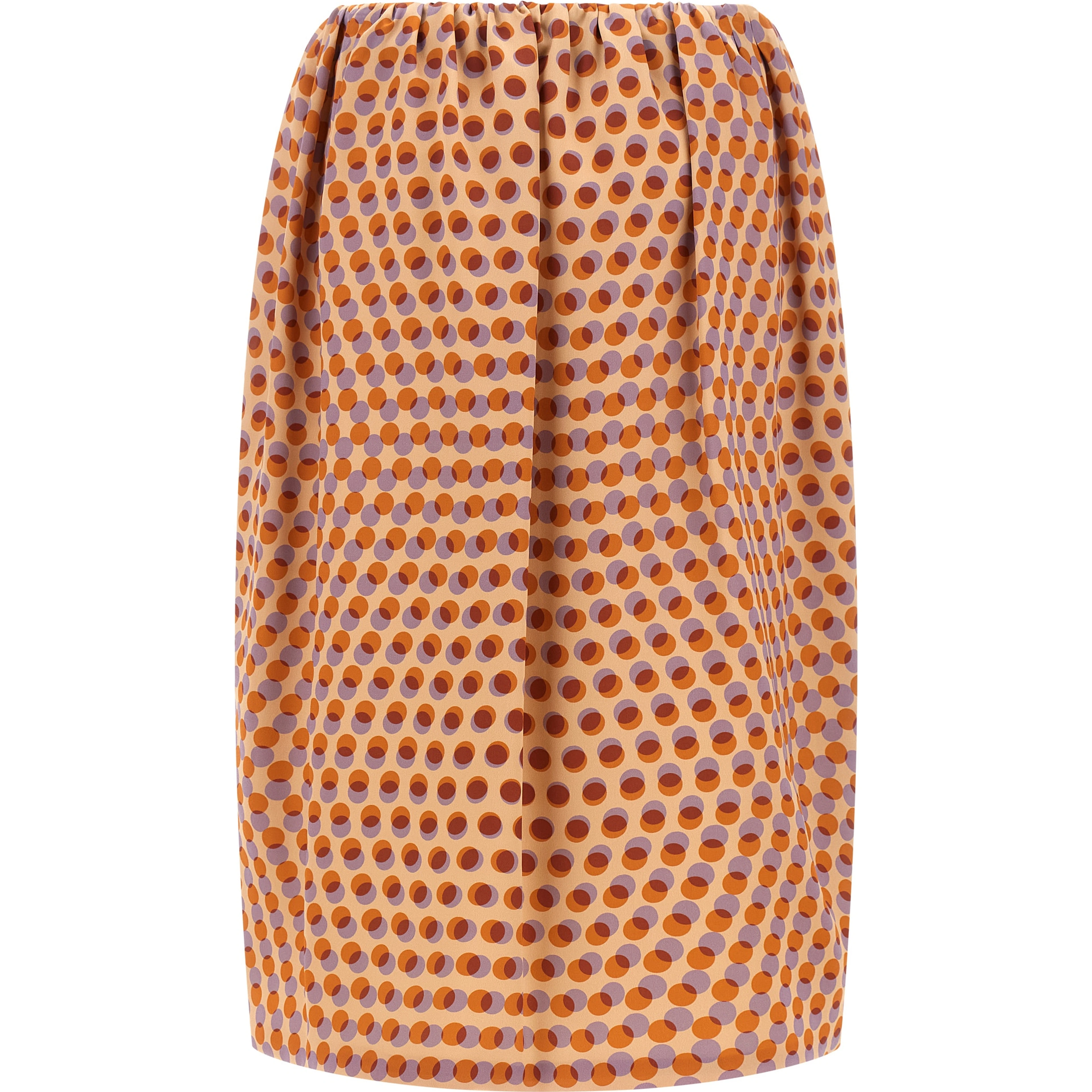 Multicolor Silk Midi Skirt