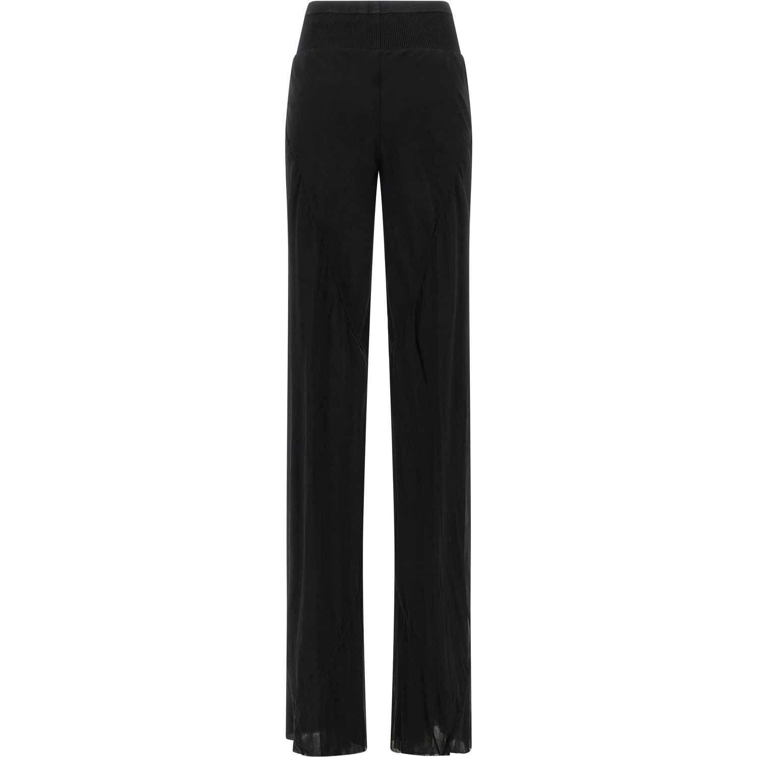 Black Silk Flared Pants