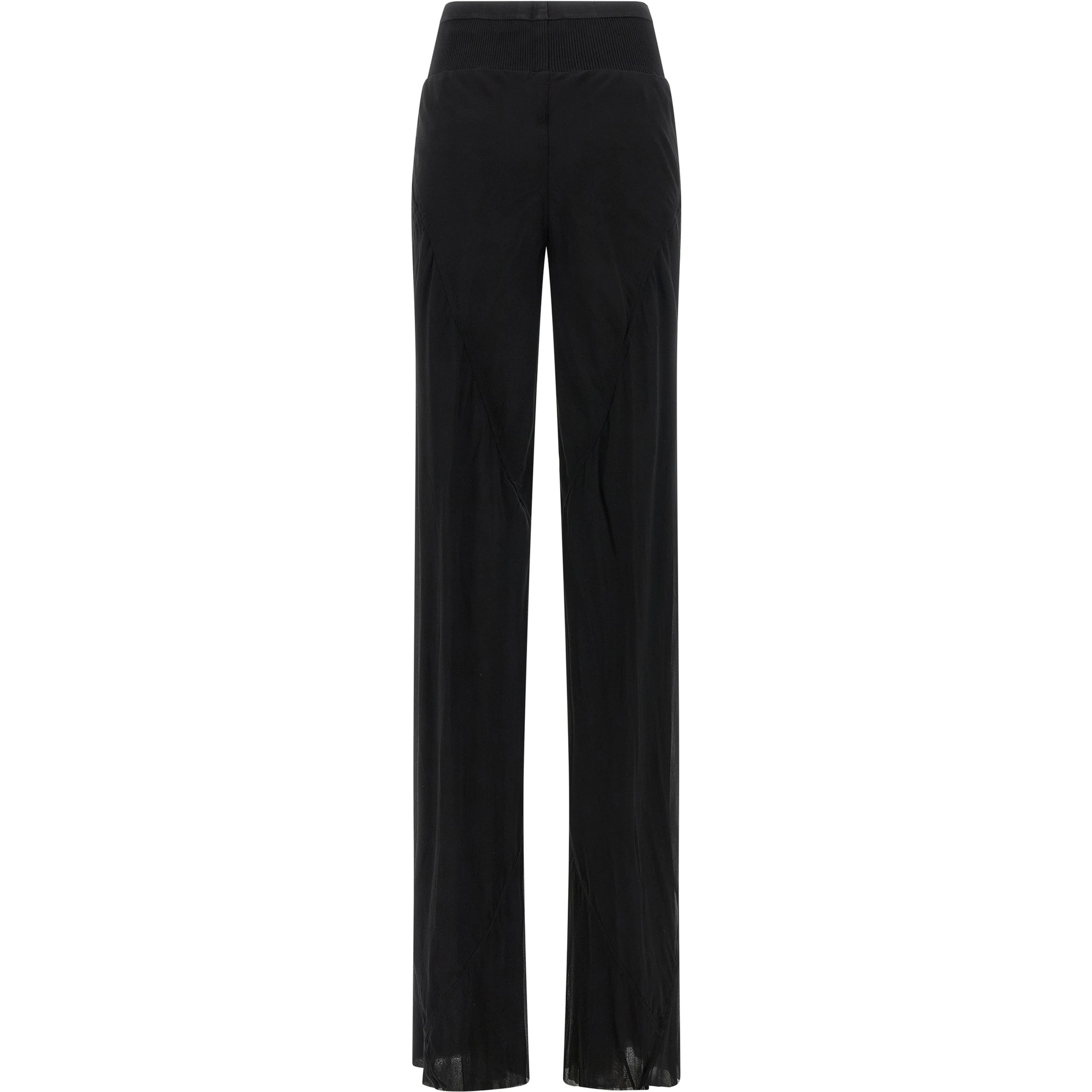Black Silk Flared Pants