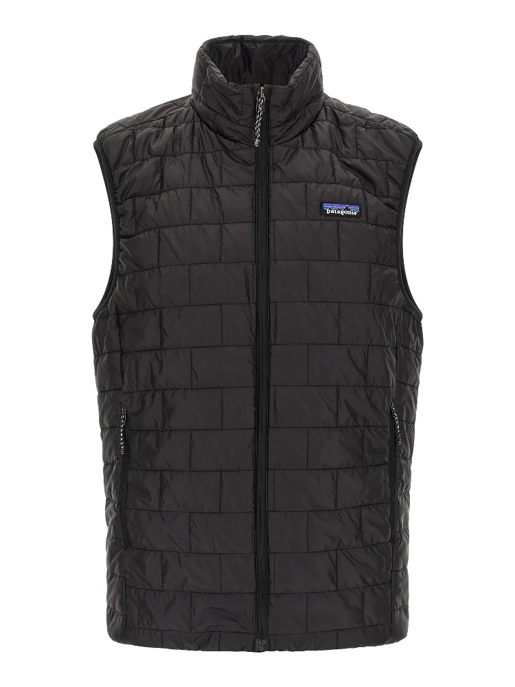Black Polyester Sleeveless Jacket