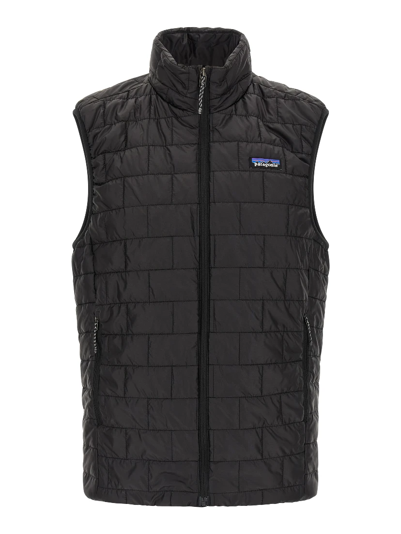 Black Polyester Sleeveless Jacket