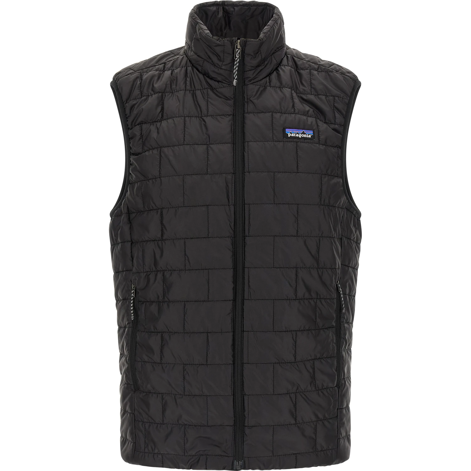 Black Polyester Sleeveless Jacket