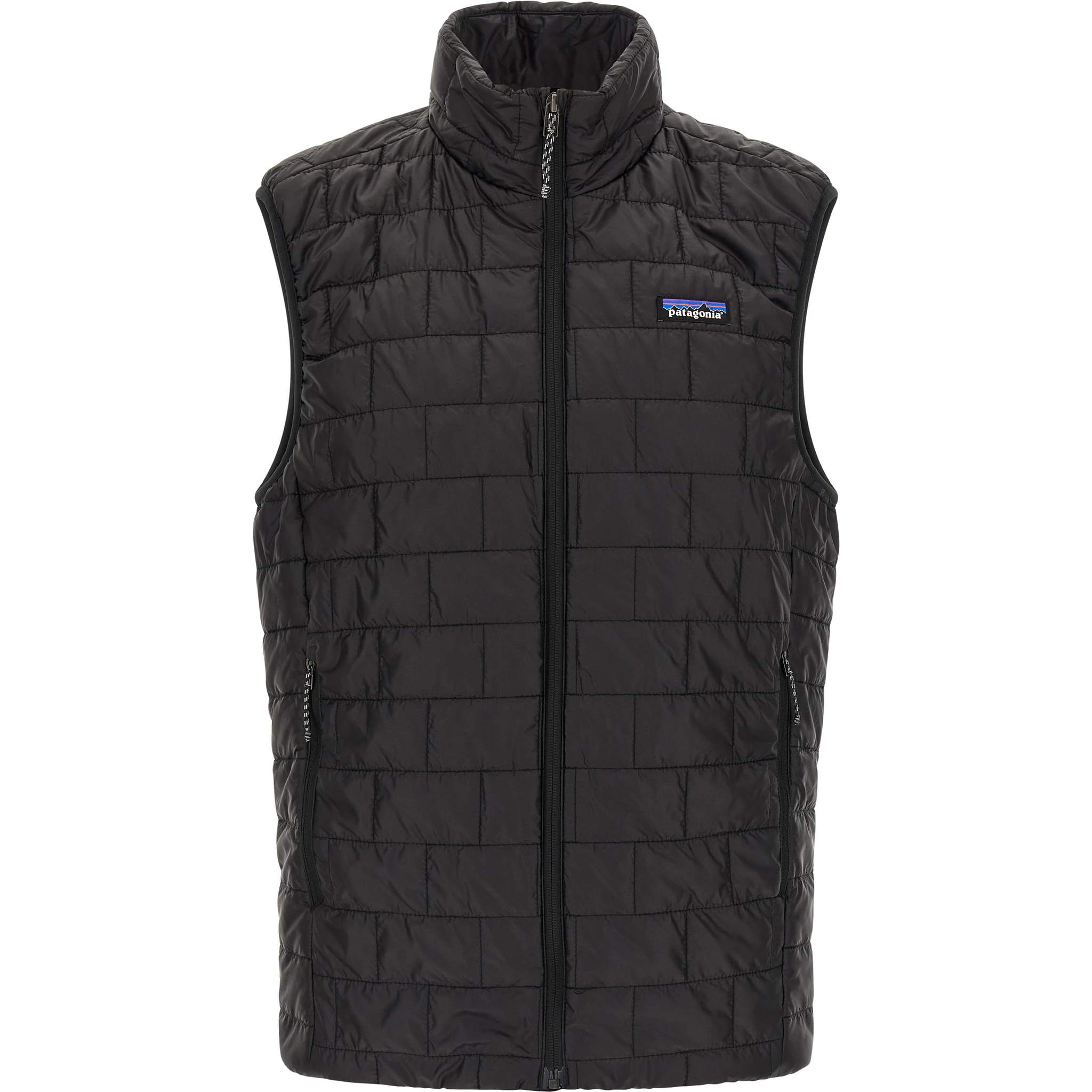 Black Polyester Sleeveless Jacket