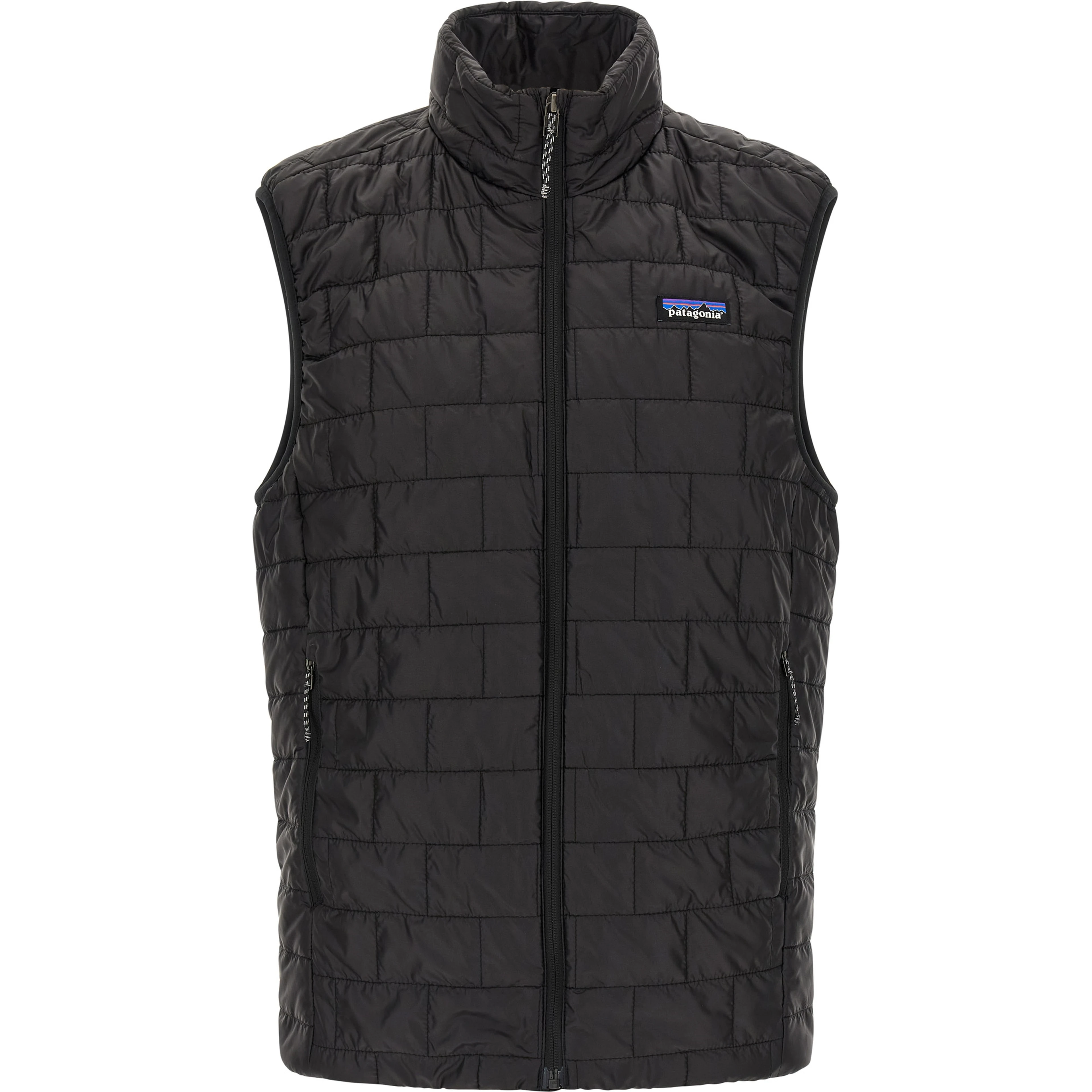 Black Polyester Sleeveless Jacket